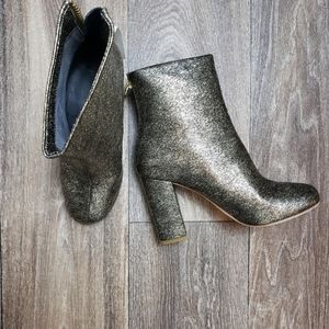 Joie gold metallic ankle boots